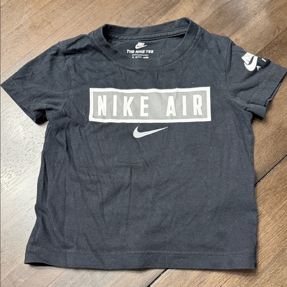 Nike Kids Black Tee with White Logo